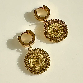 Gold Steel Earring | Küpe