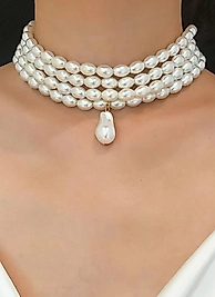 Velour Pearl Necklace | Kolye