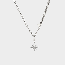 Miami Steel Silver Necklace | Kolye