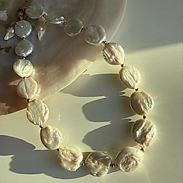 Pearl Flat Necklace | Kolye