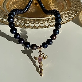 Pearl Black Necklace | Kolye