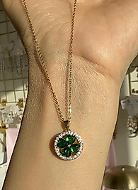 Helena Gold Steel Necklace | Kolye