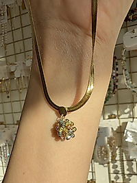 Emery Rose Steel Necklace | Kolye