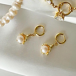 Lotus Pearl Earring | Küpe