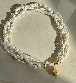 Heartline Pearl Necklace | Kolye