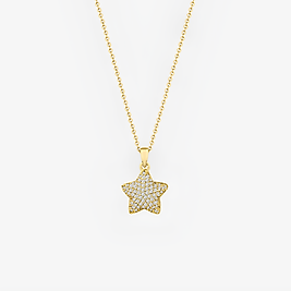 Marquet Gold Steel Necklace | Kolye